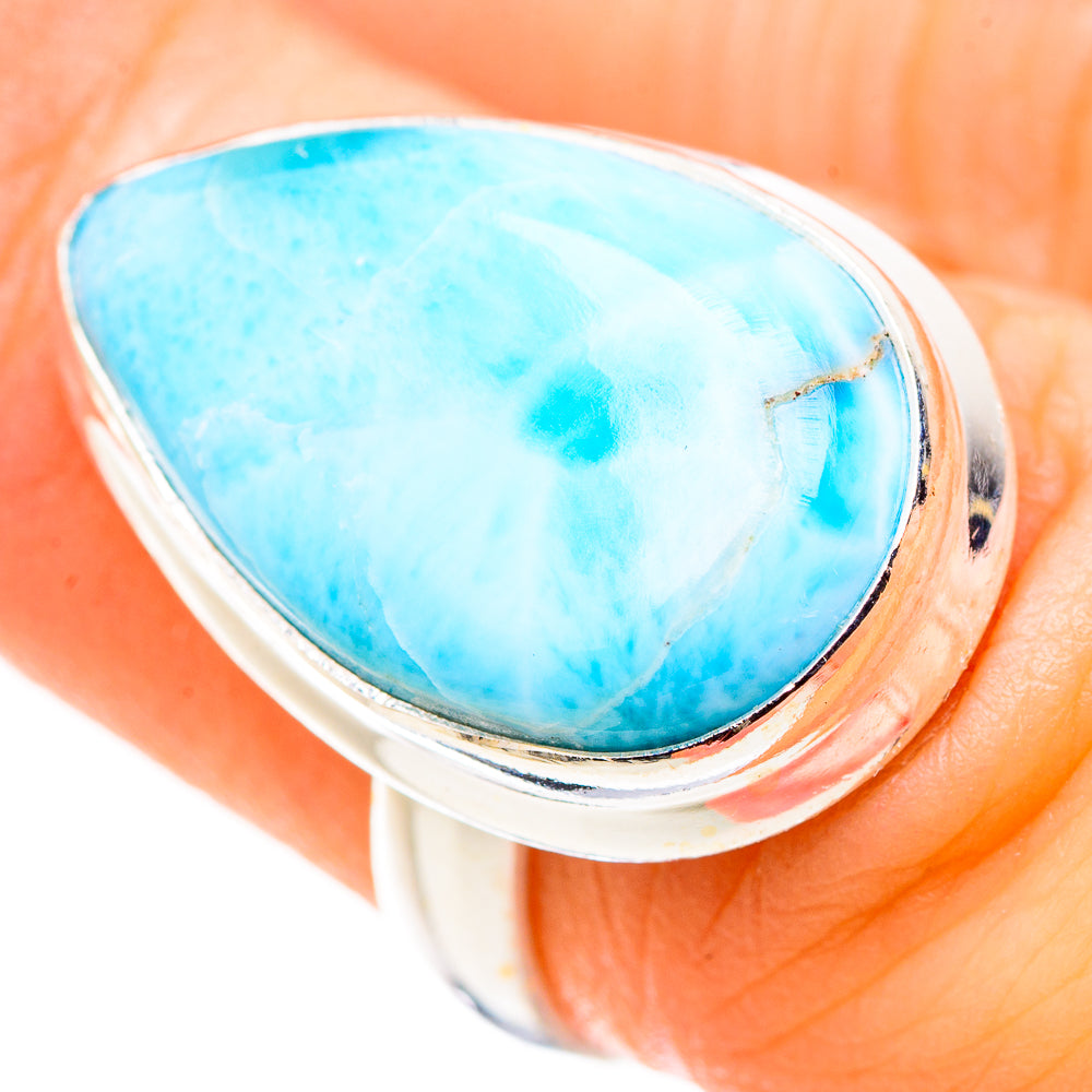 Larimar Rings handcrafted by Ana Silver Co - RING130212