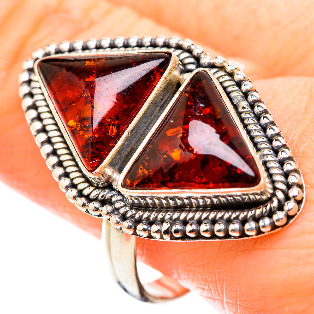 Baltic Amber Rings handcrafted by Ana Silver Co - RING130216