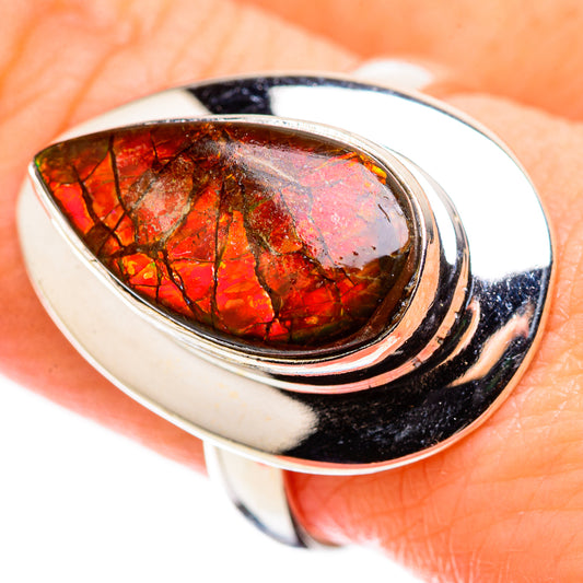 Ammolite Rings handcrafted by Ana Silver Co - RING130221