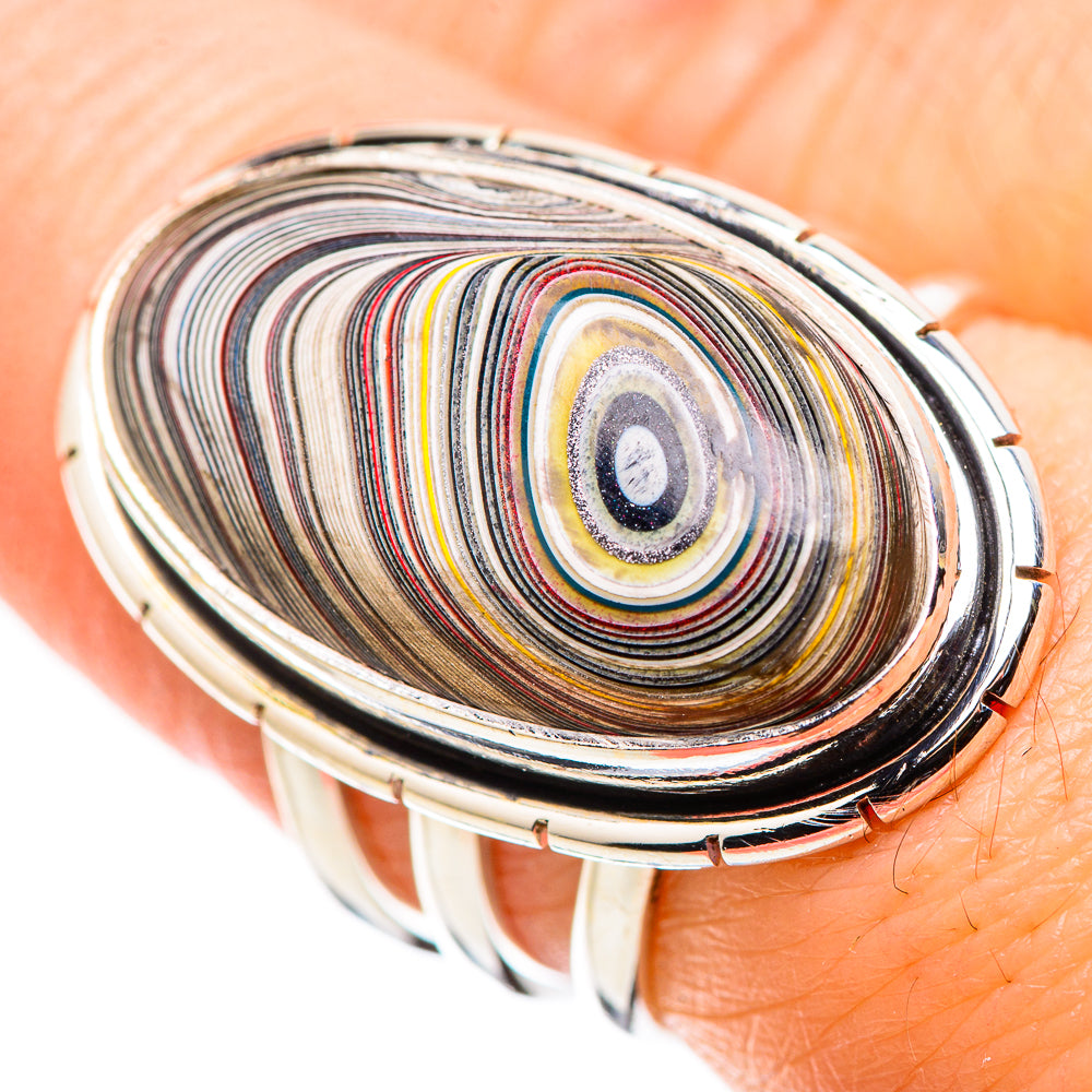 Fordite Rings handcrafted by Ana Silver Co - RING130224