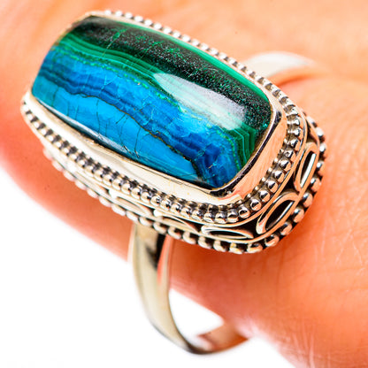 Malachite In Chrysocolla Rings handcrafted by Ana Silver Co - RING130226