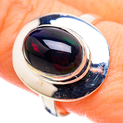 Black Opal Rings handcrafted by Ana Silver Co - RING130228