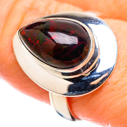 Black Opal Rings handcrafted by Ana Silver Co - RING130230