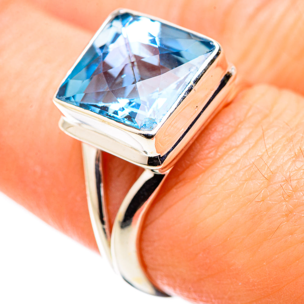 Blue Topaz Rings handcrafted by Ana Silver Co - RING130232