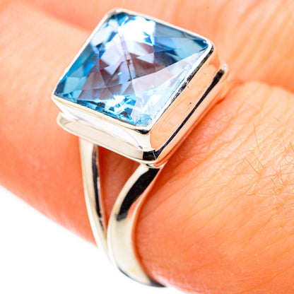 Blue Topaz Rings handcrafted by Ana Silver Co - RING130232