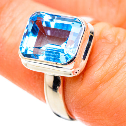 Blue Topaz Rings handcrafted by Ana Silver Co - RING130234