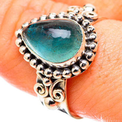 Blue Fluorite Rings handcrafted by Ana Silver Co - RING130235