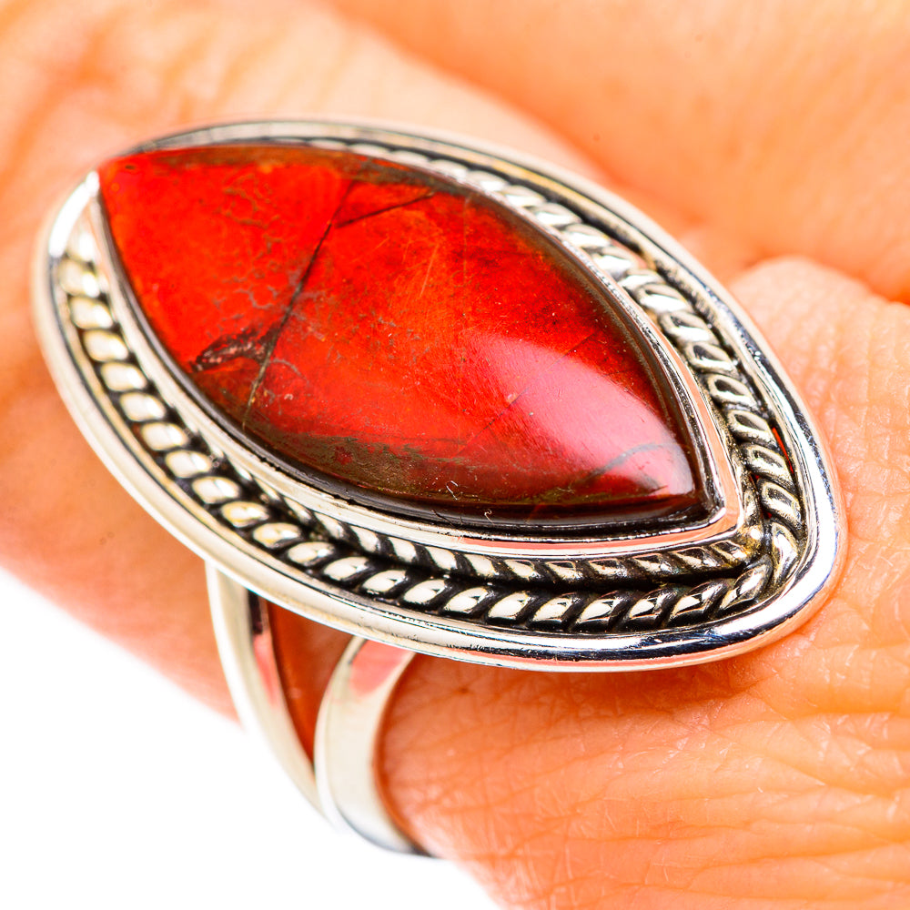 Ammolite Rings handcrafted by Ana Silver Co - RING130243
