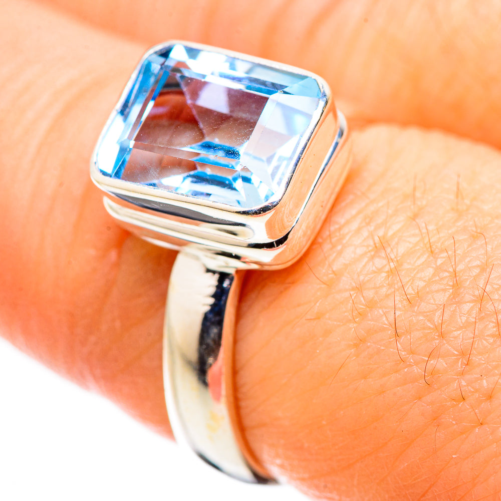 Blue Topaz Rings handcrafted by Ana Silver Co - RING130253