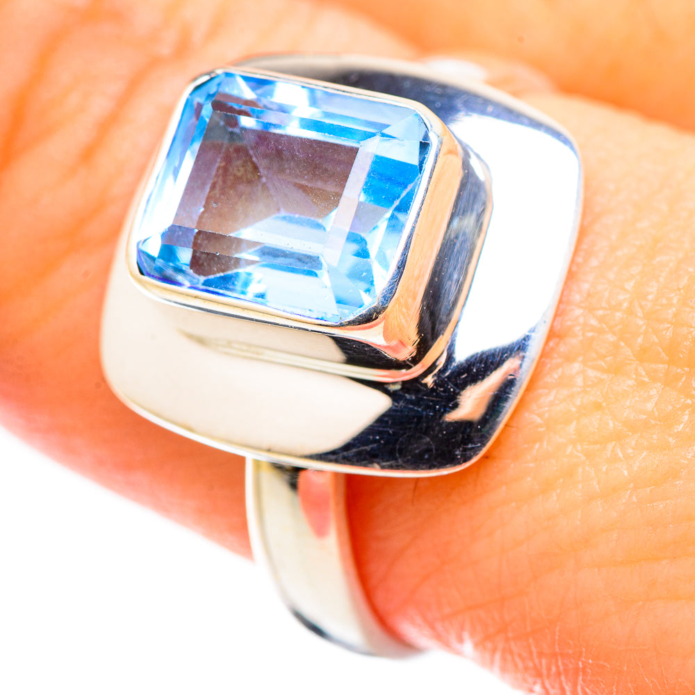 Blue Topaz Rings handcrafted by Ana Silver Co - RING130254