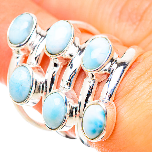 Larimar Rings handcrafted by Ana Silver Co - RING130255
