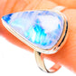 Rainbow Moonstone Rings handcrafted by Ana Silver Co - RING130256