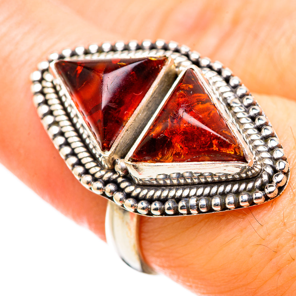 Baltic Amber Rings handcrafted by Ana Silver Co - RING130259