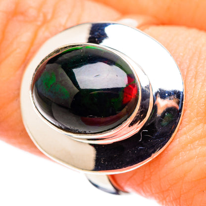 Black Opal Rings handcrafted by Ana Silver Co - RING130268