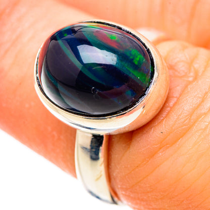 Black Opal Rings handcrafted by Ana Silver Co - RING130270