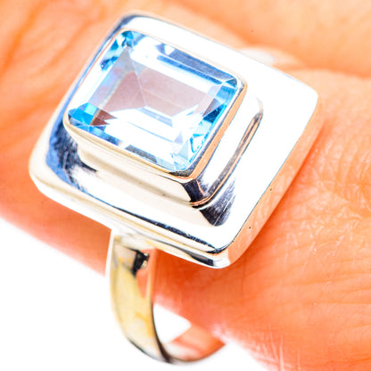 Blue Topaz Rings handcrafted by Ana Silver Co - RING130272