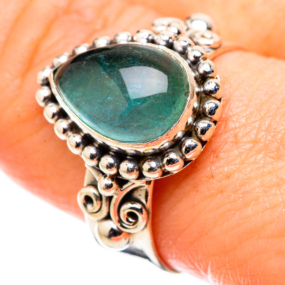 Blue Fluorite Rings handcrafted by Ana Silver Co - RING130274