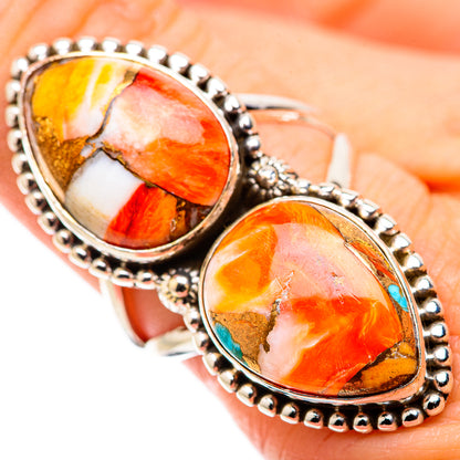 Spiny Oyster Turquoise Rings handcrafted by Ana Silver Co - RING130282