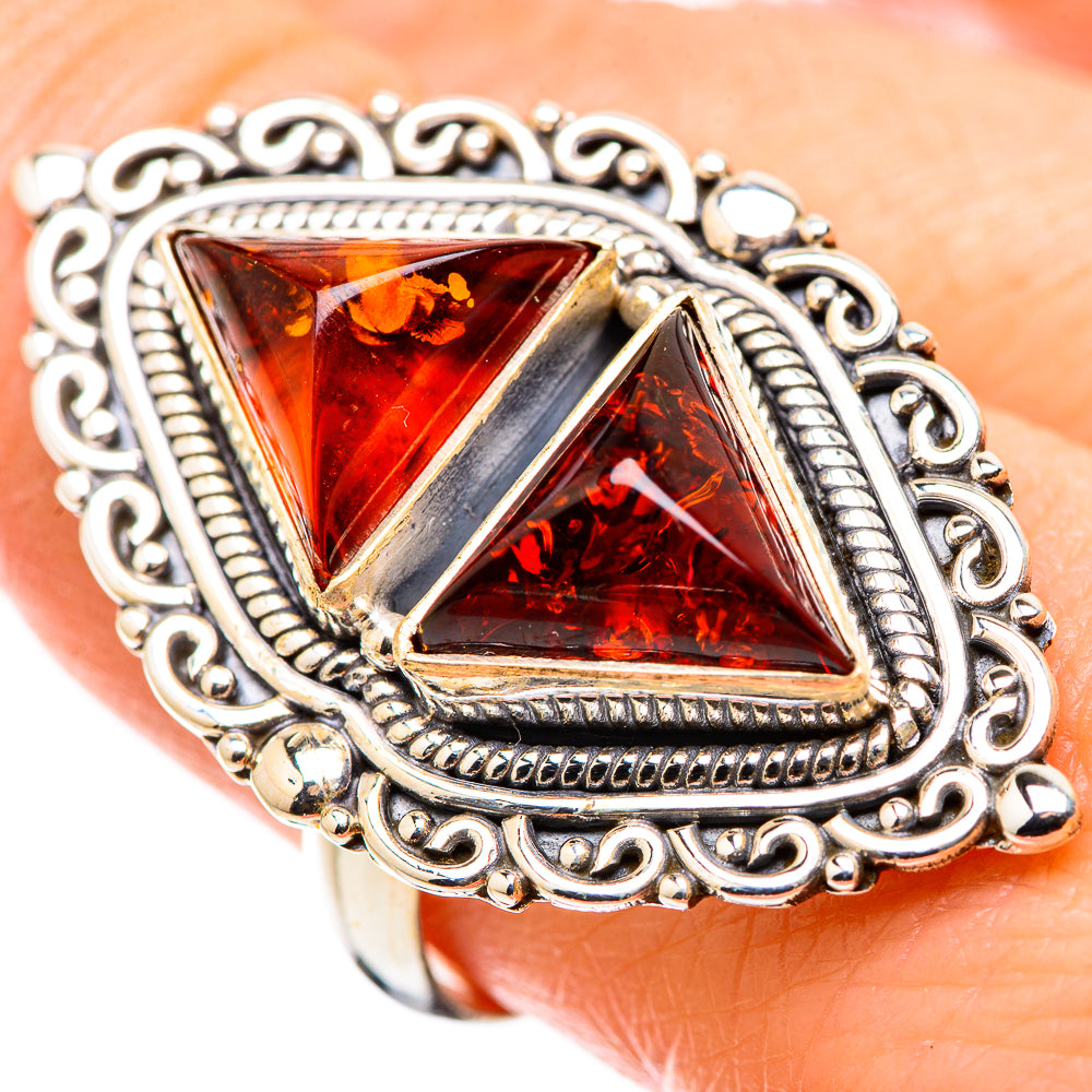 Baltic Amber Rings handcrafted by Ana Silver Co - RING130283