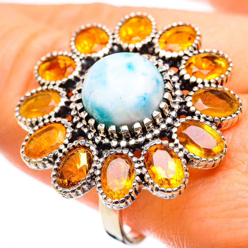 Larimar Rings handcrafted by Ana Silver Co - RING130291