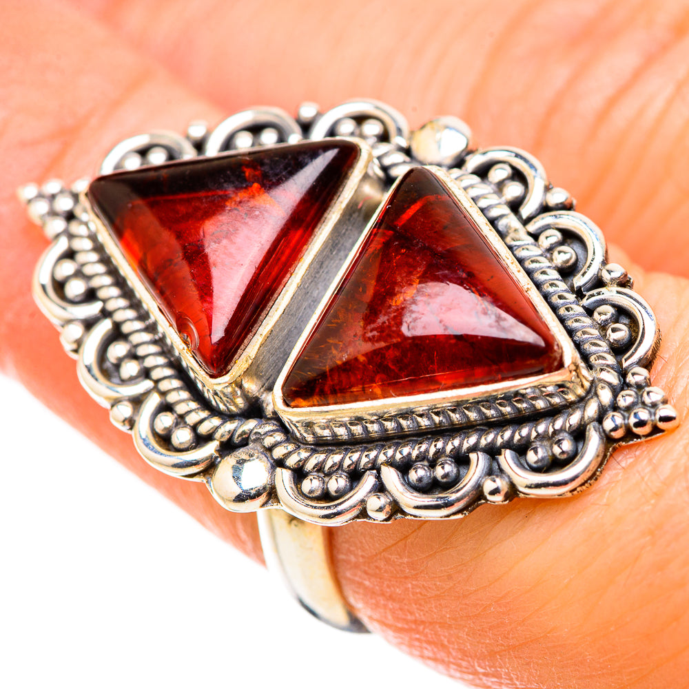 Baltic Amber Rings handcrafted by Ana Silver Co - RING130304