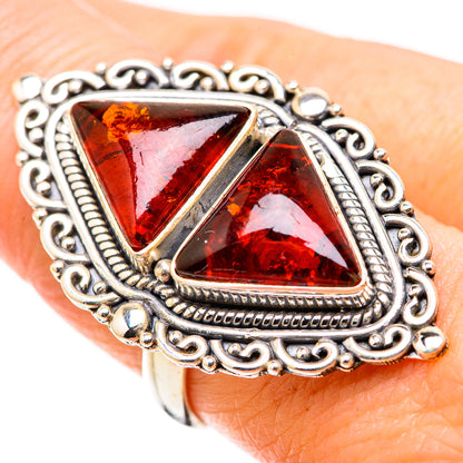 Baltic Amber Rings handcrafted by Ana Silver Co - RING130305