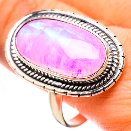 Pink Moonstone Rings handcrafted by Ana Silver Co - RING130307
