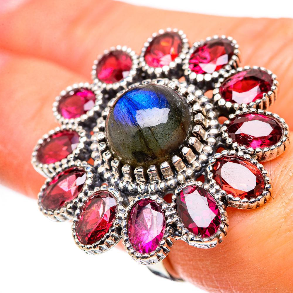 Labradorite Rings handcrafted by Ana Silver Co - RING130315