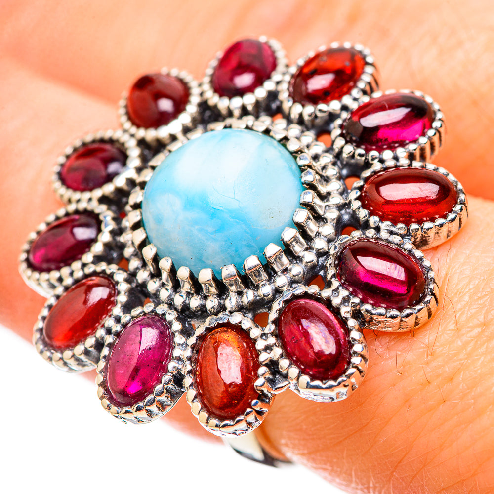 Larimar Rings handcrafted by Ana Silver Co - RING130317