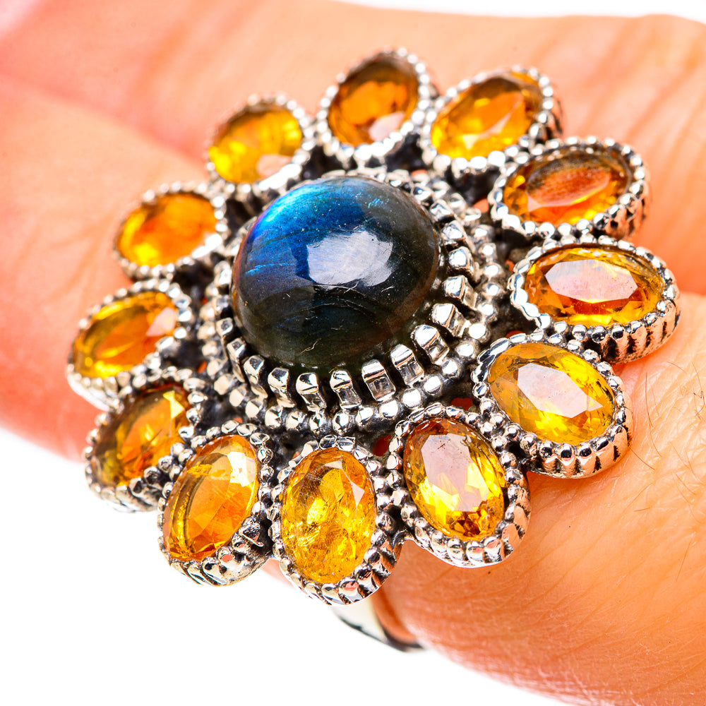 Labradorite Rings handcrafted by Ana Silver Co - RING130321