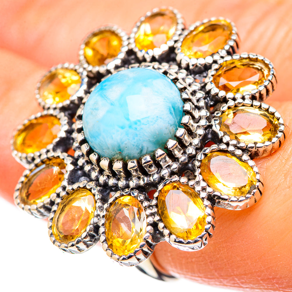 Larimar Rings handcrafted by Ana Silver Co - RING130323