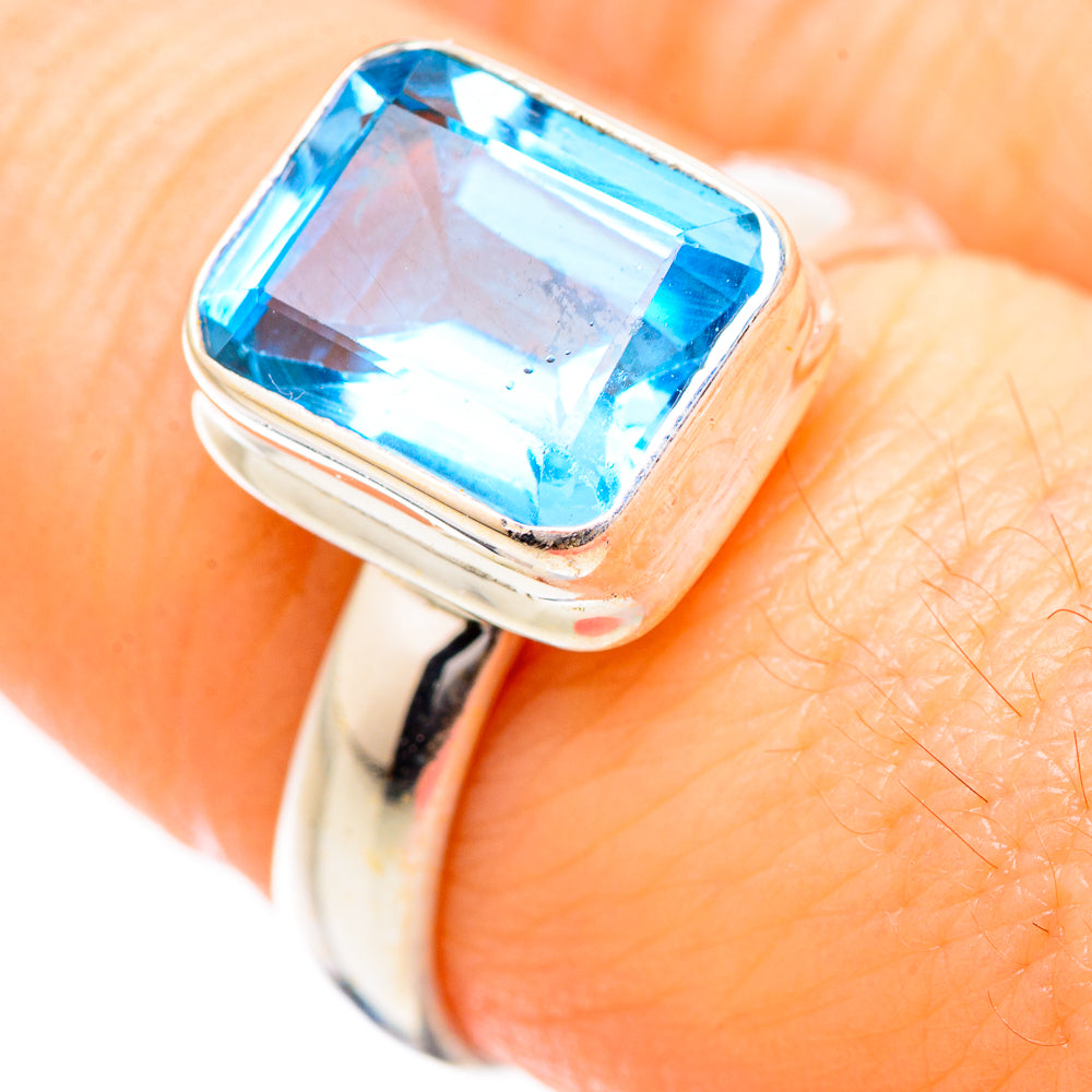 Blue Topaz Rings handcrafted by Ana Silver Co - RING130325