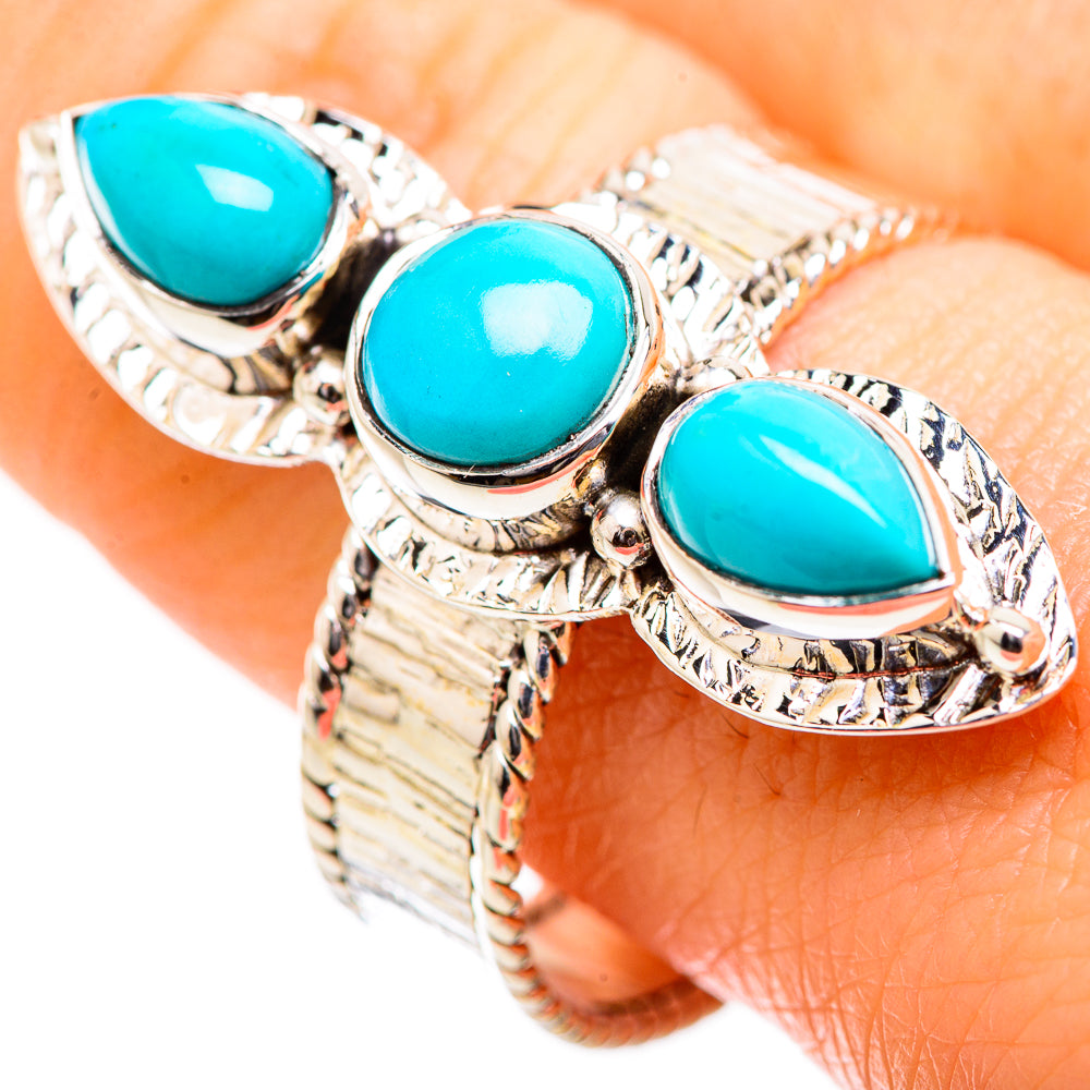 Sleeping Beauty Turquoise Rings handcrafted by Ana Silver Co - RING130327