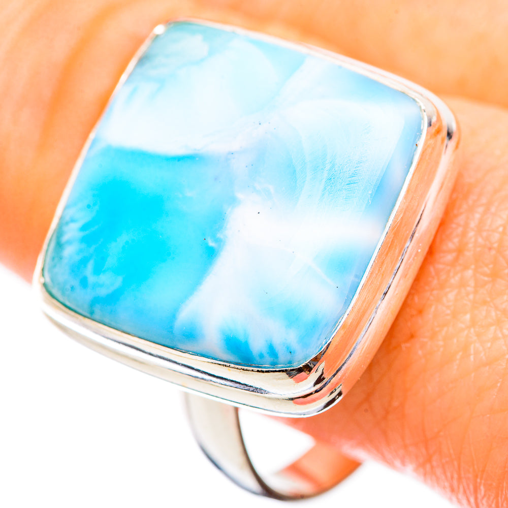 Larimar Rings handcrafted by Ana Silver Co - RING130330
