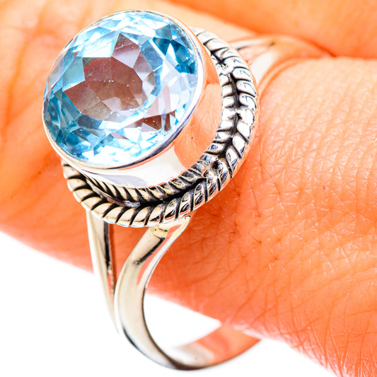 Blue Topaz Rings handcrafted by Ana Silver Co - RING130332
