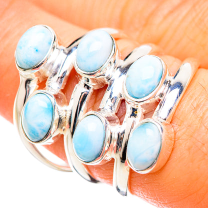 Larimar Rings handcrafted by Ana Silver Co - RING130333