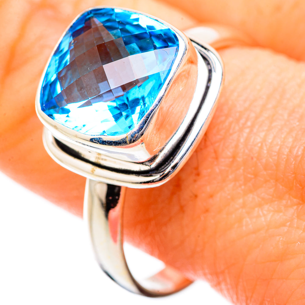 Blue Topaz Rings handcrafted by Ana Silver Co - RING130334