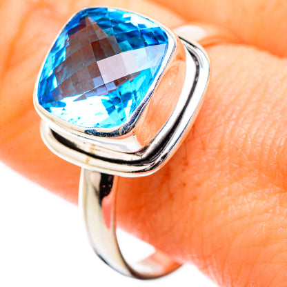 Blue Topaz Rings handcrafted by Ana Silver Co - RING130334