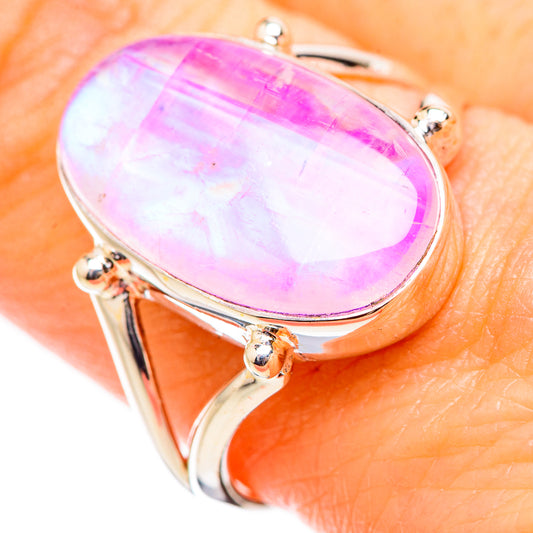 Pink Moonstone Rings handcrafted by Ana Silver Co - RING130339