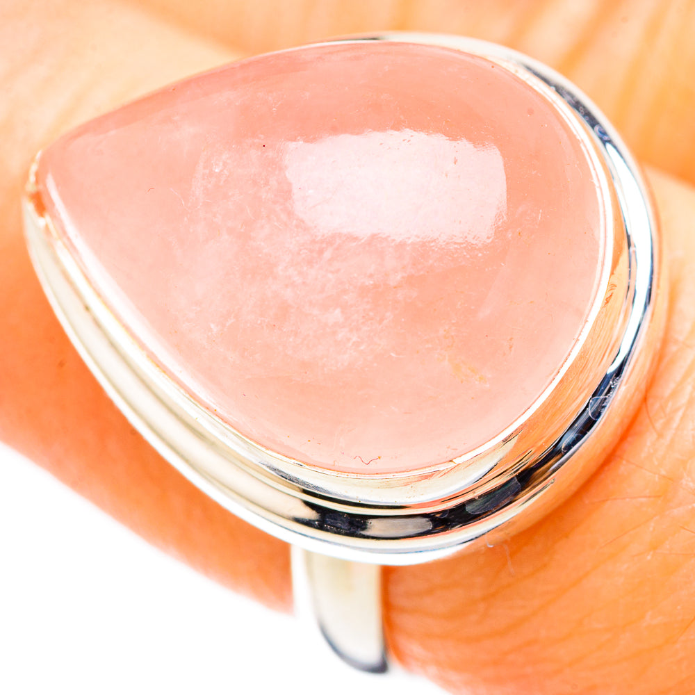 Rose Quartz Rings handcrafted by Ana Silver Co - RING130340