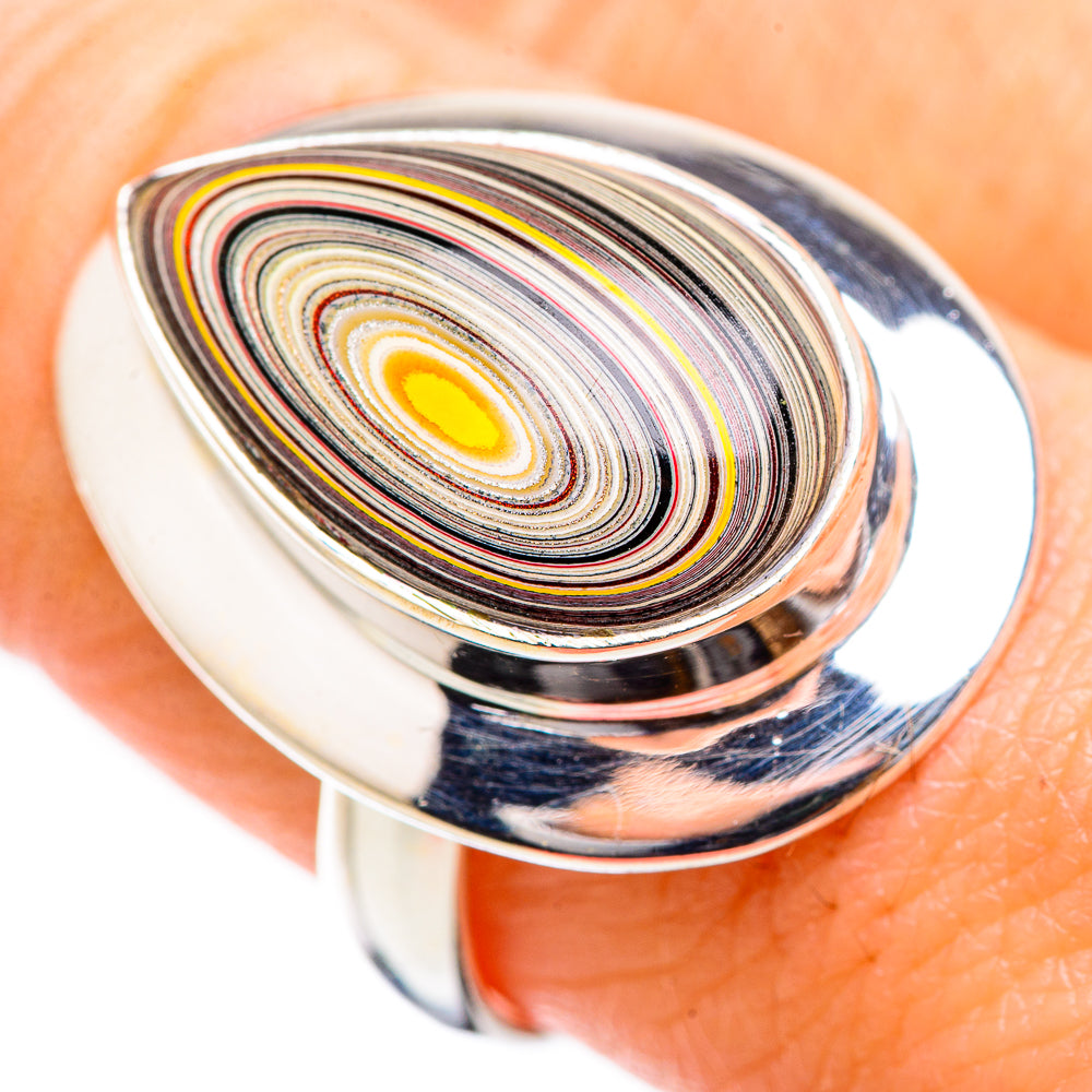 Fordite Rings handcrafted by Ana Silver Co - RING130346