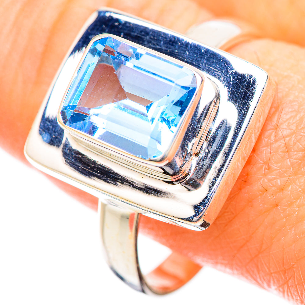 Blue Topaz Rings handcrafted by Ana Silver Co - RING130356