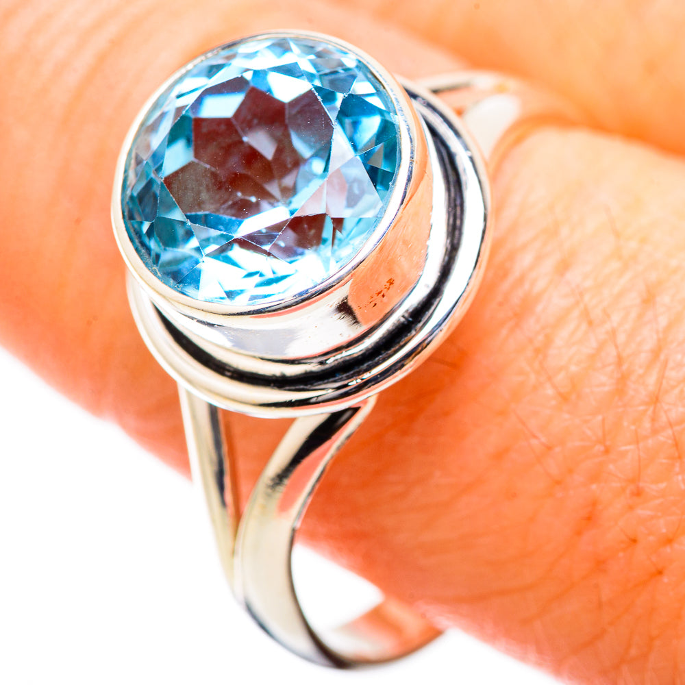 Blue Topaz Rings handcrafted by Ana Silver Co - RING130361