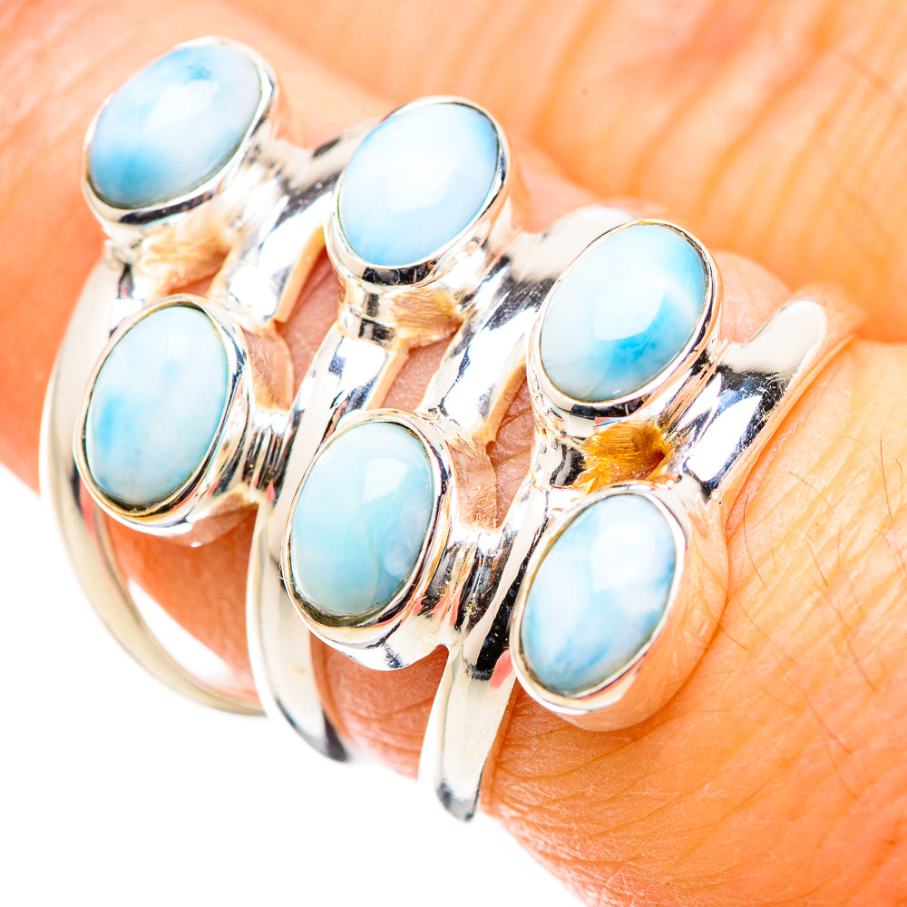 Larimar Rings handcrafted by Ana Silver Co - RING130362