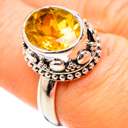 Citrine Rings handcrafted by Ana Silver Co - RING130366