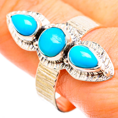 Sleeping Beauty Turquoise Rings handcrafted by Ana Silver Co - RING130383