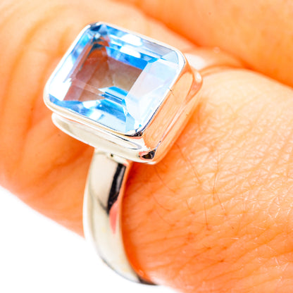 Blue Topaz Rings handcrafted by Ana Silver Co - RING130387
