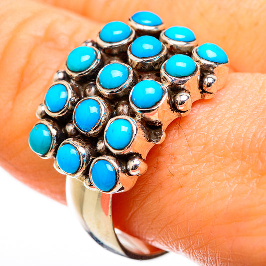 Sleeping Beauty Turquoise Rings handcrafted by Ana Silver Co - RING130388