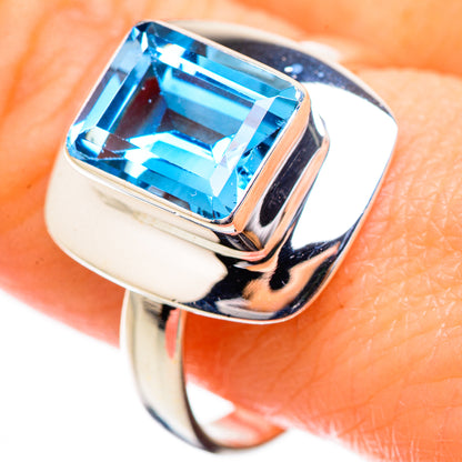 Blue Topaz Rings handcrafted by Ana Silver Co - RING130390