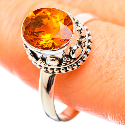 Mandarin Citrine Rings handcrafted by Ana Silver Co - RING130396